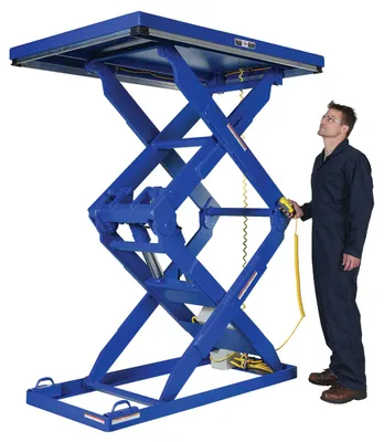 Vestil EHLTD-3-84 double scissor lift table shown from an alternate angle