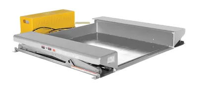 Vestil Partially Stainless Steel Ground Lift Scissor Table 38 In. x 50 In. 4000 Lb. Capacity Blue
