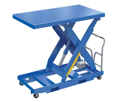 Vestil Steel Portable Lift Table 208/230 Volt 1 Phase 48 In. x 48 In. 3000 Lb. Capacity Blue