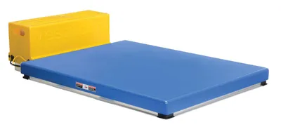 Vestil Steel Low Profile Electric Hydraulic Scissor Lift Table 39 In. Height 3500 Lb. Capacity Blue