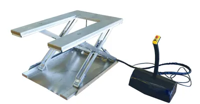 Vestil Stainless Steel Low Profile Electric U 1200 lb. Capacity Table Silver