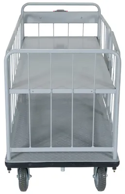 Vestil EMHC-2860-3 electric material handling cart shown from an alternate angle