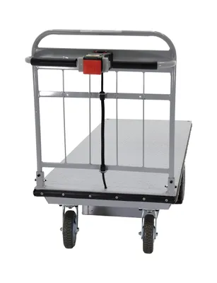 Vestil EMHC-2872-1 electric material handling cart shown from an alternate angle