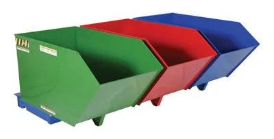 Vestil Steel Triple Bin Recycling Hopper 2000 Lb. Capacity