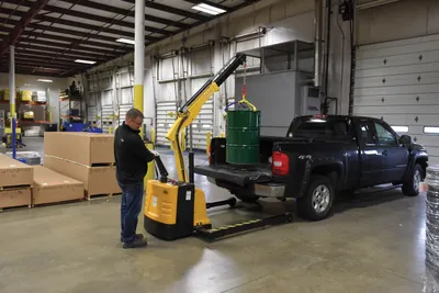Vestil EPFC-25-AA electric powered floor crane shown from an alternate angle