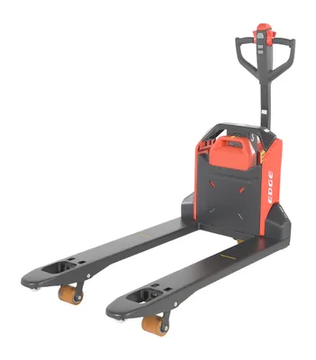 Vestil EPT-2745-33 fully powered electric pallet truck shown from an alternate angle