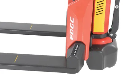 Vestil EPT-2745-33 fully powered electric pallet truck shown from an alternate angle