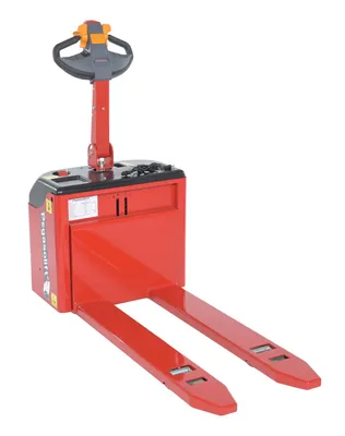 Vestil EPT-PGL-2045-30 low profile d-style self dumping hopper shown from an alternate angle