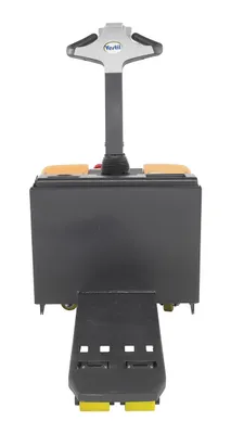 Vestil EPT-SF-1232-26 electric pallet truck with single fork shown from an alternate angle
