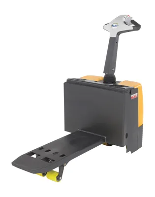 Vestil Steel Electric Pallet Truck Single Fork 48 In. Length 2,600 Lb. Capacity Black