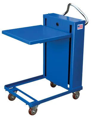 Vestil Steel Self Elevating Spring Table 24 In. x 24 In. 1120 Lb. Capacity Blue