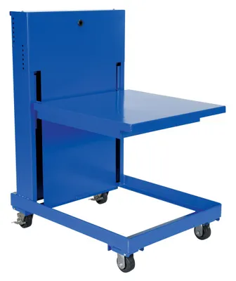 Vestil Steel Self Elevating Spring Table 30 In. x 30 In. 840 Lb. Capacity Blue