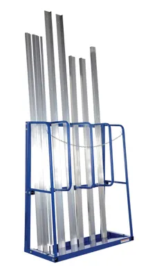 Vestil EVR-59-S expandable vertical bar rack shown from an alternate angle