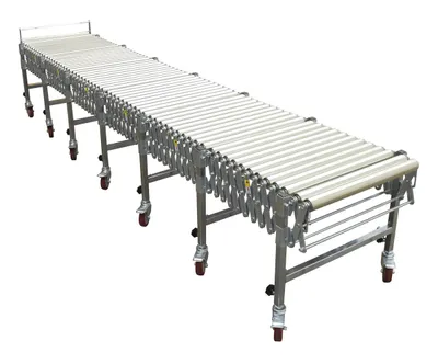 Vestil Steel Expandable Conveyor Roller 200 Lb. Capacity Silver