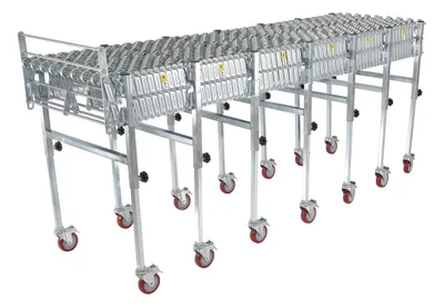 Vestil EXCNV-S-24-24 expandable roller conveyor shown from an alternate angle
