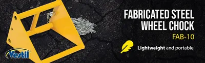 Vestil FAB-10 steel wheel chock feature highlights