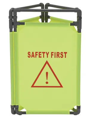 Vestil FBR-3 folding fabric barrier shown from an alternate angle