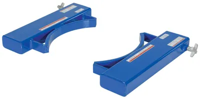 Vestil Steel Fork Mounted Drum Gripper 30 Gallon 800 Lb. Capacity Blue