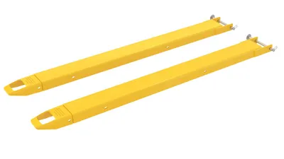 Vestil Steel Pin Style Fork Extensions 4 In. x 60 In. 4000 Lb. Capacity Yellow