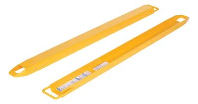 Vestil Steel Fork Extensions 4 In. x 66 In. 4000 Lb. Capacity Yellow