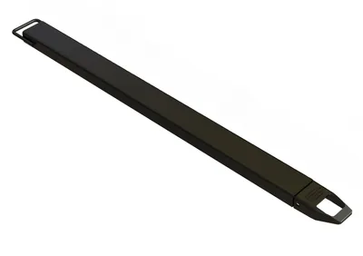 Vestil Steel Single Fork Extension 4 In. x 72 In. 4000 Lb. Capacity Black