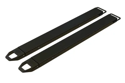 Vestil Steel Fork Extensions 5 In. x 63 In. 4,000 Lb. Capacity Black