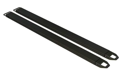 Vestil Steel Fork Extensions 6 In. x 96 In. 4,000 Lb. Capacity Black