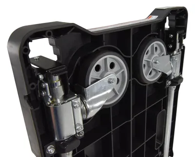Vestil FF-FPT-1627 fold-flat plastic cart shown from an alternate angle