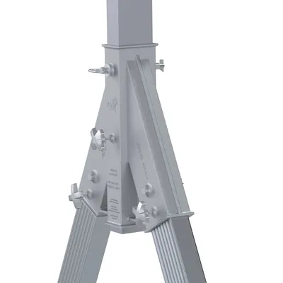 Vestil FHA-2-10-10 fixed height aluminum gantry crane shown from an alternate angle