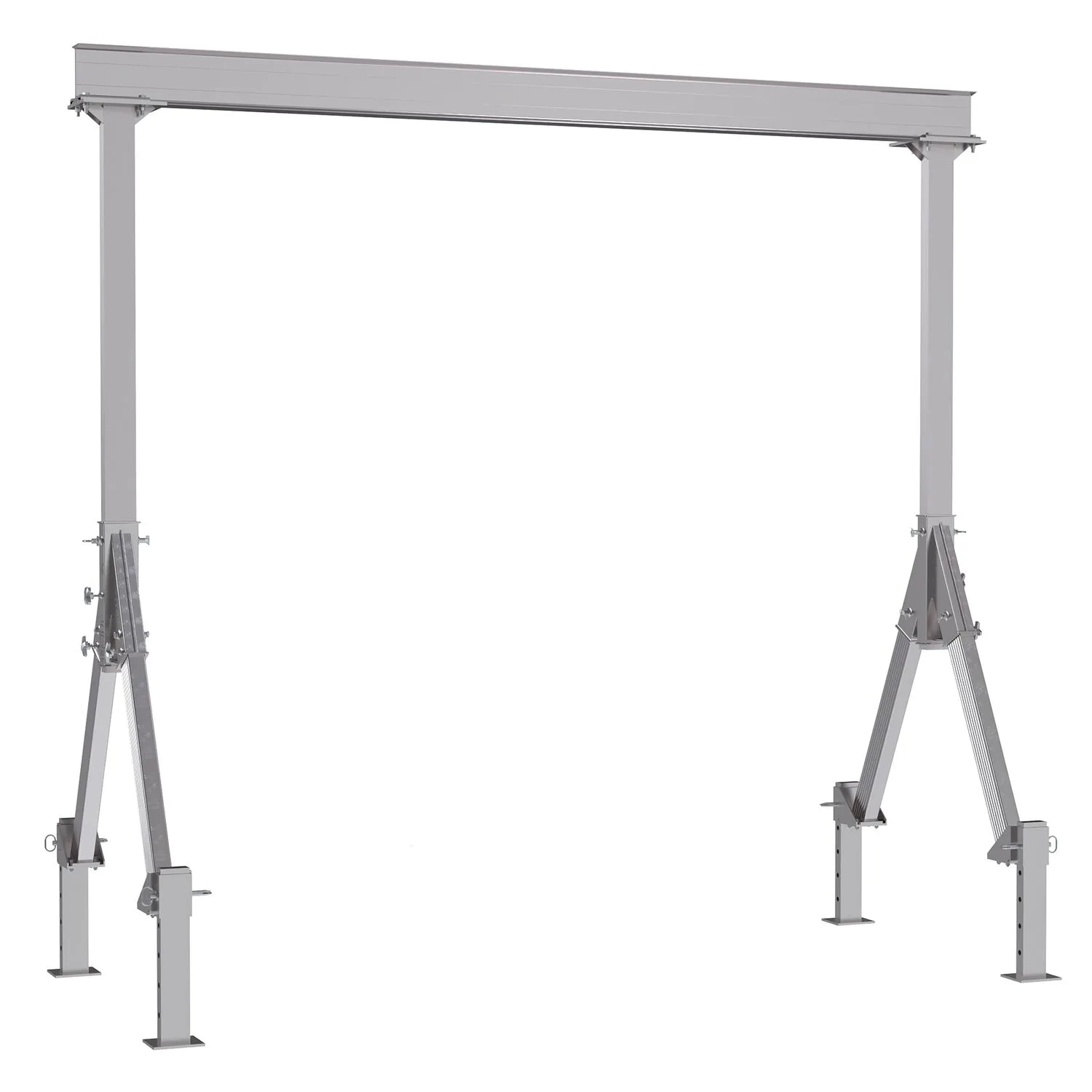 Vestil FHA-4-12-10-ALO fixed height aluminum gantry cranes with adjustable leveling option
