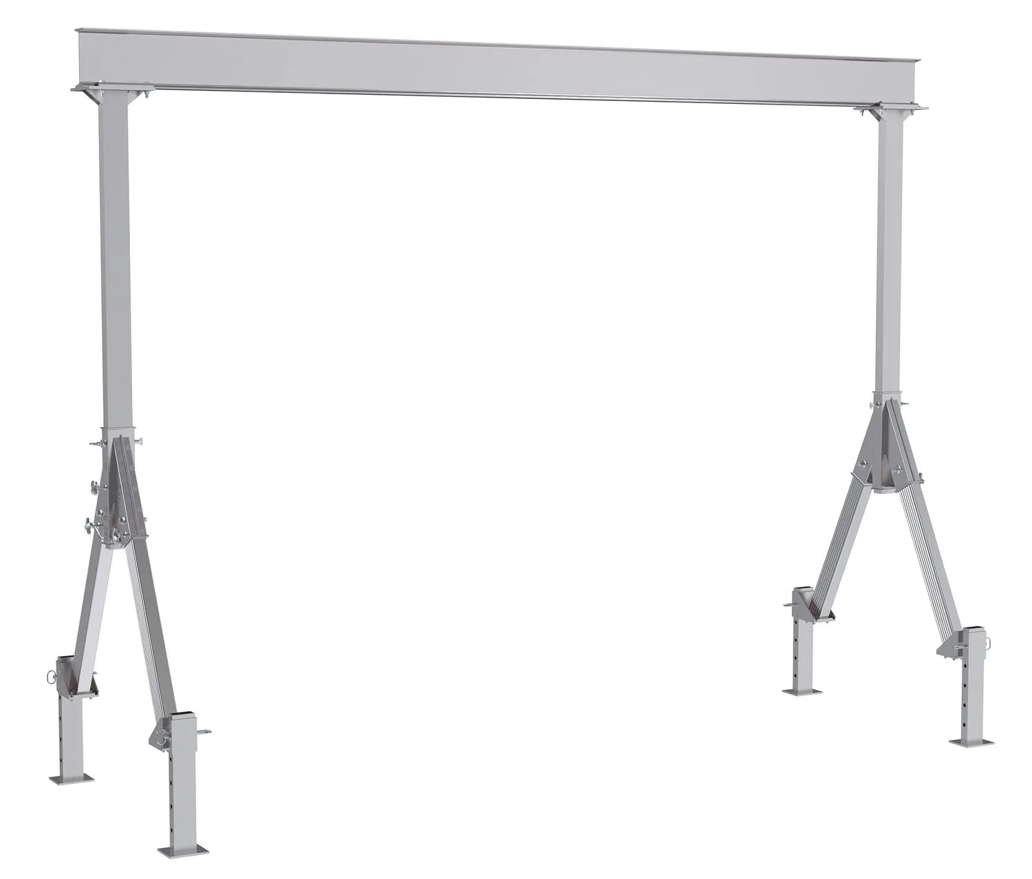 Vestil FHA-4-15-10-ALO fixed height aluminum gantry cranes with adjustable leveling option