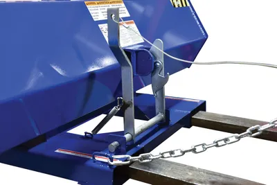Vestil FL-4000 fork mounted front loader shown from an alternate angle