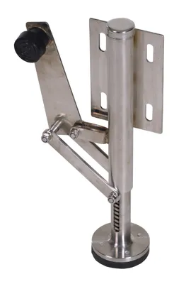 Vestil Stainless Steel Right Mount Hand Operated Floor Lock 10 to 12 In. Height Silver