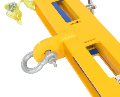 Vestil FLB-D-10 forklift lifting beam shown from an alternate angle