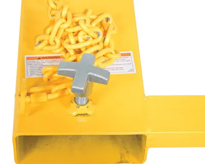 Vestil FLDM-2-72 fork mounted front load dumpster mover shown from an alternate angle