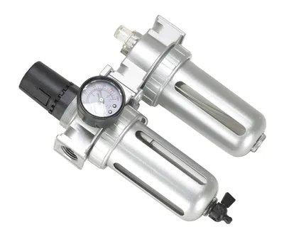 Vestil Air Filter/Lubricator/Regulator Port Hole 1/2 In. For Rotary Air/Oil Powered Units Silver