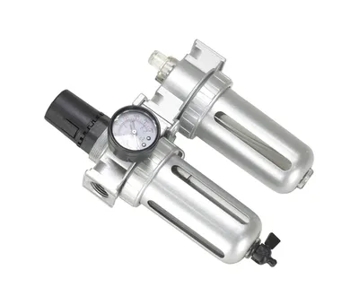 Vestil Air Filter/Lubricator/Regulator Port Hole 1/4 In. For Rotary Air/Oil Powered Units Silver