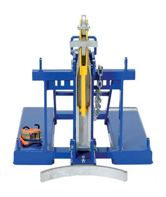 Vestil FMDL-1 automatic eagle beak drum lifter shown from an alternate angle