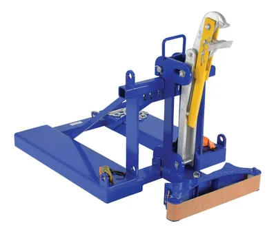 Vestil Steel Automatic Eagle Beak 1 Drum with Belt Saddle 1,000 Lb. Capacity Blue