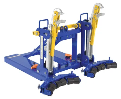 Vestil Steel Automatic Eagle Beak 2 Drum with Rollers 1,000 Lb. Capacity Blue