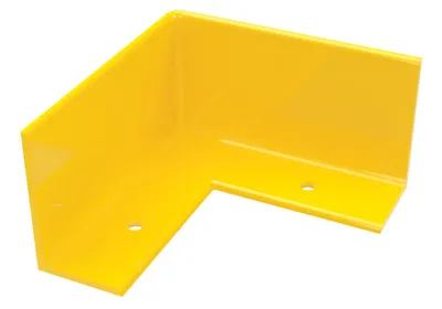 Vestil Steel Floor Safety Curb 90 Degree Corner 3/8 In. Thick Yellow