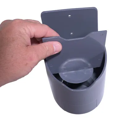 Vestil FTA-P-SWC stretch wrap caddy shown from an alternate angle