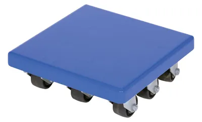 Vestil Steel Heavy Duty Flush Top Dolly 16 In. x 16 In. 8,000 Lb. Capacity Blue
