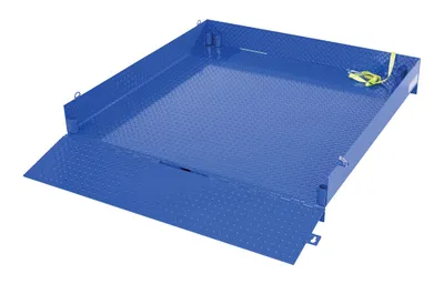 Vestil Steel Economical Portable Loading Platform 54 In. x 54 In. 2000 Lb. Capacity Blue
