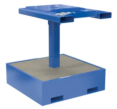 Vestil Steel Trash Bin Compactor 2,000 lb. Filled Weight Blue, Filled