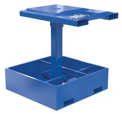 Vestil Steel Trash Bin Compactor 2,000 lb. Filled Weight Blue, Empty
