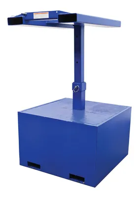 Vestil Steel Trash Bin Compactor 4,000 lb. Filled Weight Blue, Filled
