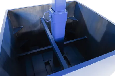 Vestil FWBC-4242-4 fork mounted trash bin compactor shown from an alternate angle