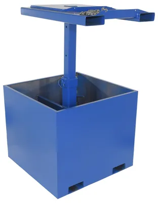 Vestil Steel Trash Bin Compactor 4,000 lb. Filled Weight Blue, Empty
