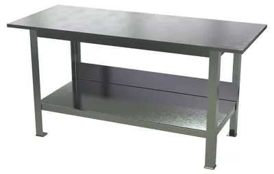 Vestil Steel Fixture Welding Table with 1 In. Thick Top 30 In. x 72 In. x 36-1/2 In. 8000 Lb. Capacity Bare